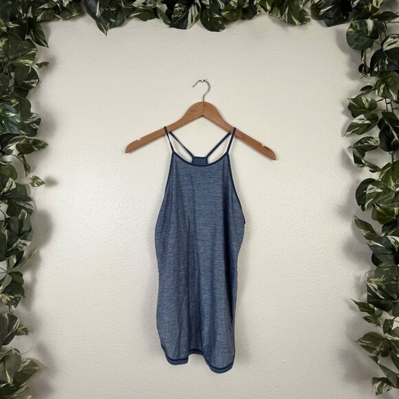 Lululemon Athletic Sleeveless Open Back Back Top Blue Teal Women’s Size 4 - Picture 1 of 6